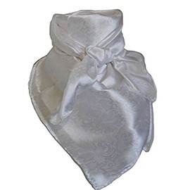 Wild Rag White Silk Jacquard