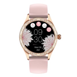 LUNIQUESHOP Smart Watch LSLUXE Brilliant Woman Blood Pressure Watch Smartwatch Women's Pedometer Watch Fitness Heart Rate Monitor Waterproof Watch Pink