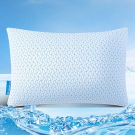 SUPA MODERN Shredded Memory Foam Pillows for Sleeping Queen Size Set of 1 Pack,Adjustable Cooling Bed Pillow for Side Back and Stomach Sleepers with Breathable Washable Cover