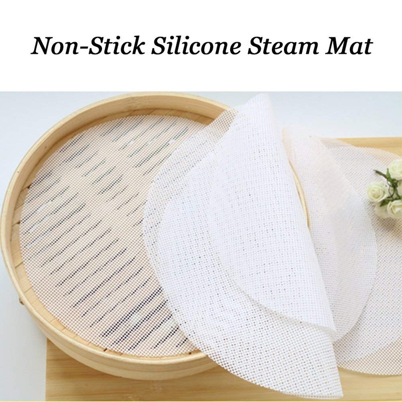 Inchant 5 pcs Non Stick Silicone Steamer Liners Mesh Mat
