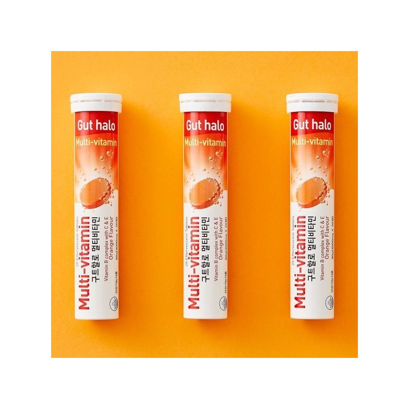 GutHalo 구트할로 멀티비타민 오렌지맛 발포 비타민 4000mg X 20정 3통..32661060
