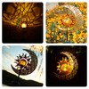 LICKLIP Garden Solar Lights Outdoor Decorative, Sun & Moon Crackle