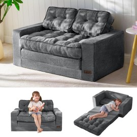 MAXYOYO Convertible Sofa Bed for Boys and Girls, Floor Kids Bean Bag Chair