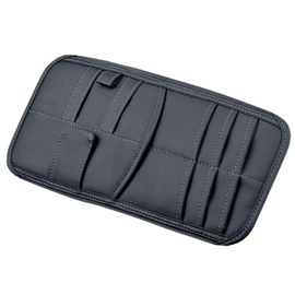 Seiwa WA62 Car Storage Items, Sun Visor Pocket, Genuine Leather Series, Premium, Black