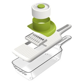 WAGENSTEIGER Stainless Steel Mandoline Slicer - Adjustable Multi-Blade Vegetable & Food Chopper with 6 Interchangeable Blades, Safe Hand Guard, Non-Slip Base & Catch Tray – Julienne Slicer