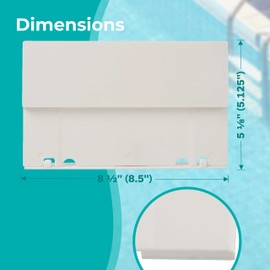 Calvana (2-Pack) Exact Replacement Part Number 08650-0022 Off-White Weir Gate Assembly - Sta-Rite U-3 Vinyl Liner Skimmer Hinged Weir Assembly - 8 1/2 Inches x 5 1/8 Inches