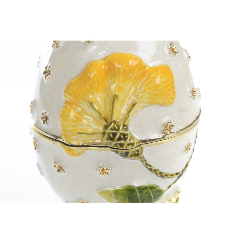 Keren Kopal White with red flower Egg Music box Fur