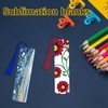 45 Pcs Sublimation Bookmarks，Sublimation Bookmark Blank Aluminum Metal Bookmarks Bulk
