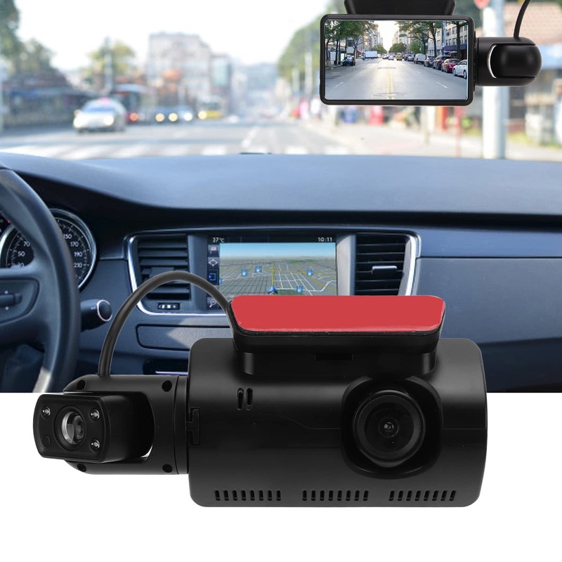 Dash CAM Full HD Dual Dashboard Car Camera, 170 Wide