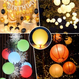 Phyooest 100 Stck LED Ballons Lichter, Mini LED Licht Luftballon Lichter, Runde Led Ballonlichter Warmwei? Weihnachtsdeko fr Papierlaterne, Weihnachten, Hochzeit, Geburtstag, Party Deko