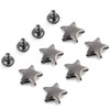 100 Sets 12MM Gun Metal Star Rivets for Leather Star