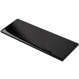 Lovdeco Black Glass Subway Tile, Glass for Bathroom Kitchen Shower Backsplash Wall, 4 x 12 Inches, 4 Sq.Ft.