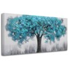 Acocifi Christmas Birthday Gift Blue Tree Canvas Wall Art Landscape