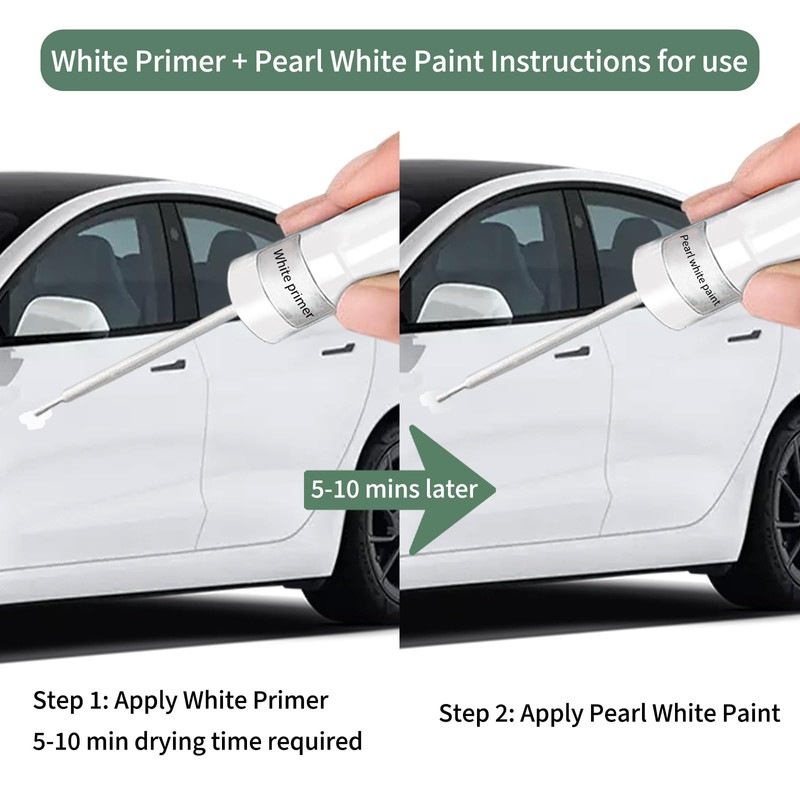 Pearl White Tricoat(QAB) Touch Up Paint For Nissan Exact Match-Chips