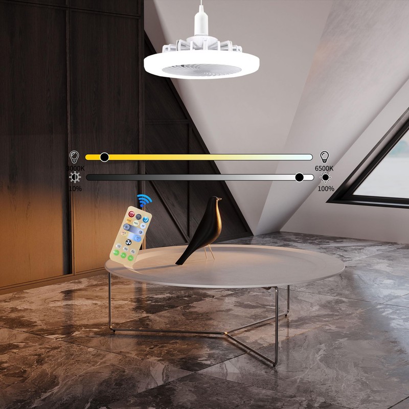 Wolike 1pc 2-in-1 Three-Speed Mode LED Fan Light, LED Lamp