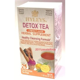 Hyleys DETOX TEA  ~ Lemon Flavor ~ Healthy Cleansing 25 Tea Bags
