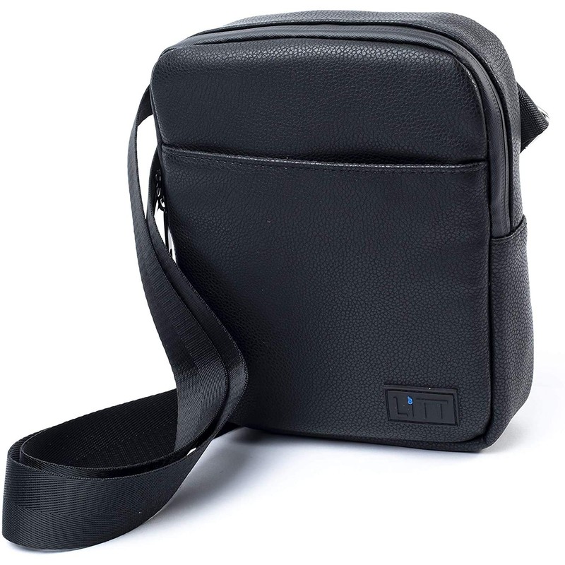 LITT Crossbody Messenger Stash Bag Blocks Oduor | Charcoal Lined