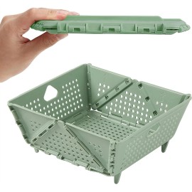DOPMEP Collapsible Kitchen Strainer Colander Foldable Drain Basket