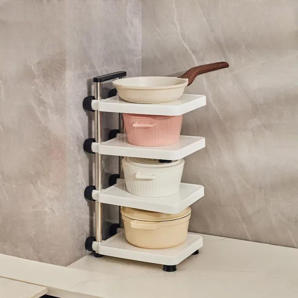 RAKSONIC Kitchen Shelving Floor-to-ceiling multi-layer pot storage rack Multi-functional sink