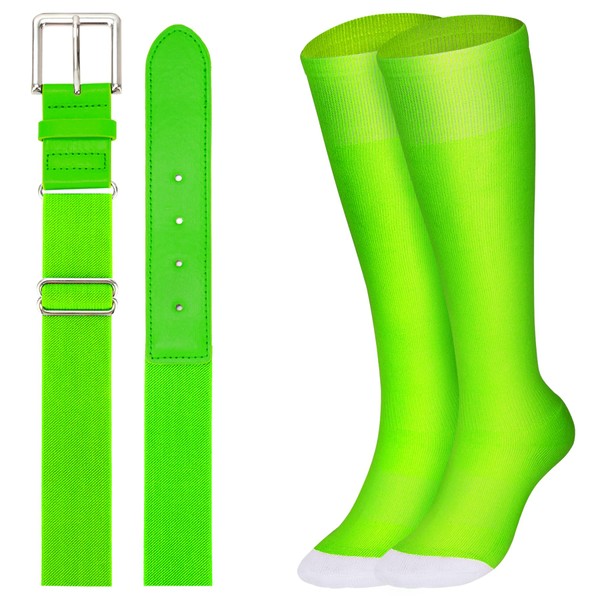 XZQTIVE Baseball Socks and Belt Combo Set for Men Women,