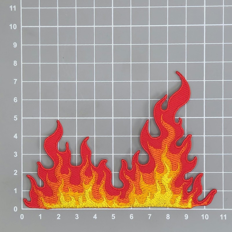 BP BRAUNERT PATCHES - Fire Flames Patch for Iron-On or