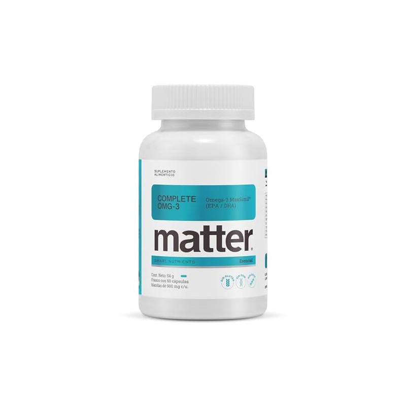 Matter Complete OMG-3, Aceite de Pescado con Omega 3 MaxSimil,