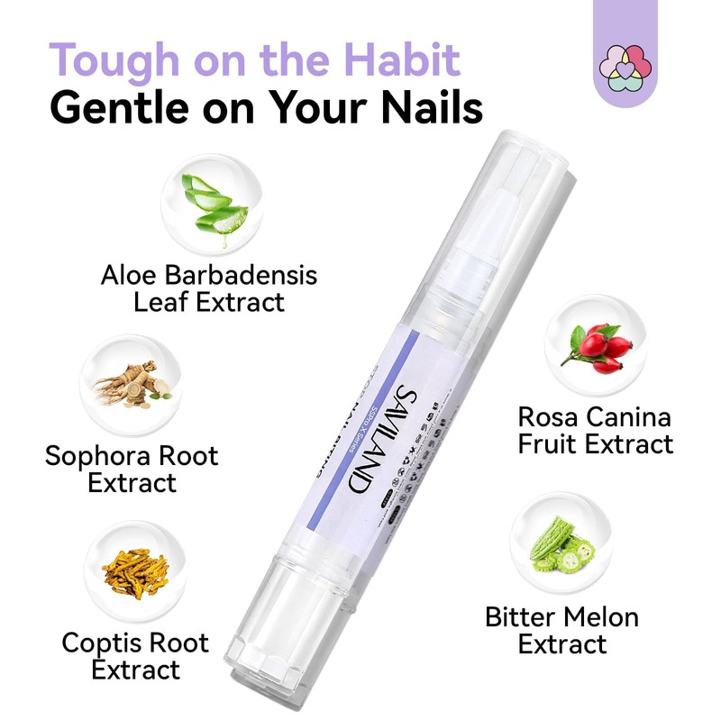 SAVILAND Nail Biting Prevention Pen Extra Bitter 72H Stop Repair