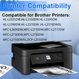 NineLeaf high Yield Compatible Toner Cartridge Replacement for Brother TN760 TN730 use for MFC-L2710DW MFC-L2750DW HL-L2350DW HL-L2370DW Laser Printer (Black,6-Pack)