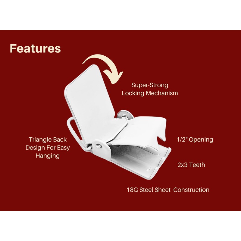 Hanging Clips Pack of 10 Triangle Back Medium Power for