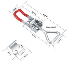 Pack of 10 Toggle Latches + 40 Screws Box Lock Tension Lock Corner Fastening Load Capacity Door Lock Corner Lock Lever Tensioner Closure Button Toggle Lock