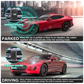 Rodent Repellent for Car Engine, 2 Pack Ultrasonic Mouse Repellent Battery Powered Rat Deterrent with Flashing Lights, Rat Repellent for Car,Keep Rodents Mice Out of Barn Garage Outdoors Indoors