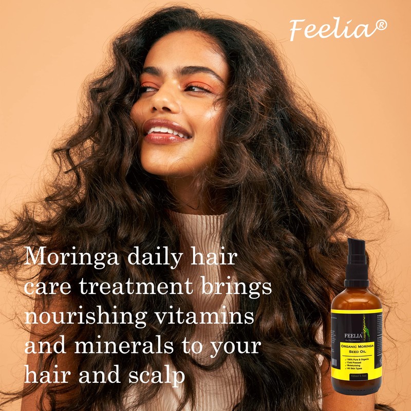 Feelia - Organic Moringa Oil - Cold Pressed, Moisturizing, Rich