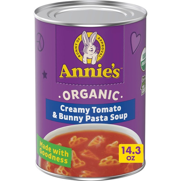 Annie’s Creamy Tomato & Bunny Pasta Canned Soup, Ready To Serve, 14.3 oz.