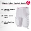 Cramer - Faja de Fútbol Clásica de 5 Almohadillas, Blanco,