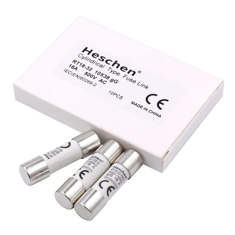 Heschen Cylindrical Ceramic Tube Fuse RT18-32 (RO15) 10 x 38