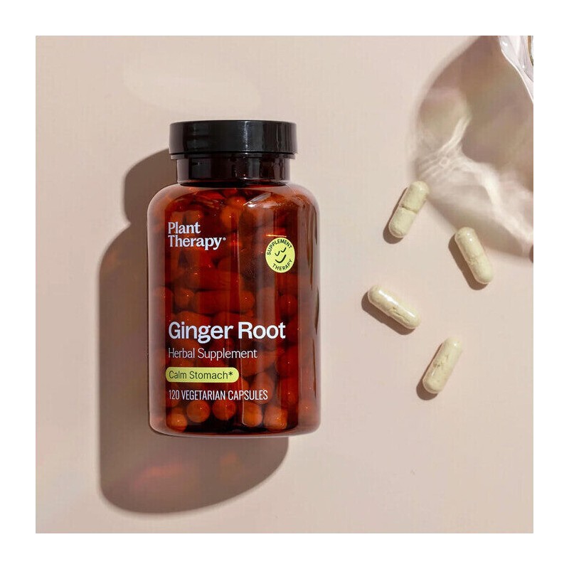 Plant Therapy Herbal Supplement - Ginger Root, 120 Capsules