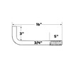 3/4"-10 x 16" L-Bolt Concrete Anchor Bolt - Plain Finish