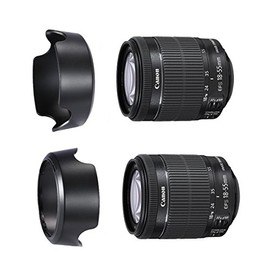 CamDesign Canon EW-60C Dedicated Reversible Lens Hood Compatible with Canon EF-S USM 18-55mm f/3.5-5.6 is, II, is, 28-80mm f/3.5-5.6 II, II USM, III, IV, V, 28-90mm f/4.0-5.6 Lenses