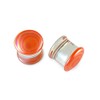 Scrap Metal 23 Pair Orange Creamsicle Glass Plugs 5/8 16mm