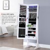 GISSAR Jewelry Organizer Full Length Mirror Jewelry Cabinet Standing/Wall/Hanging Door