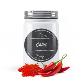 PRINT.GG Pack of 179 Spice Jar Labels Waterproof Diameter 4 cm Black