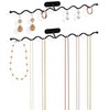 Jewelry Holder Organizer Wall: 12" Wavy Necklace Storage Rack, Anti-Scratch