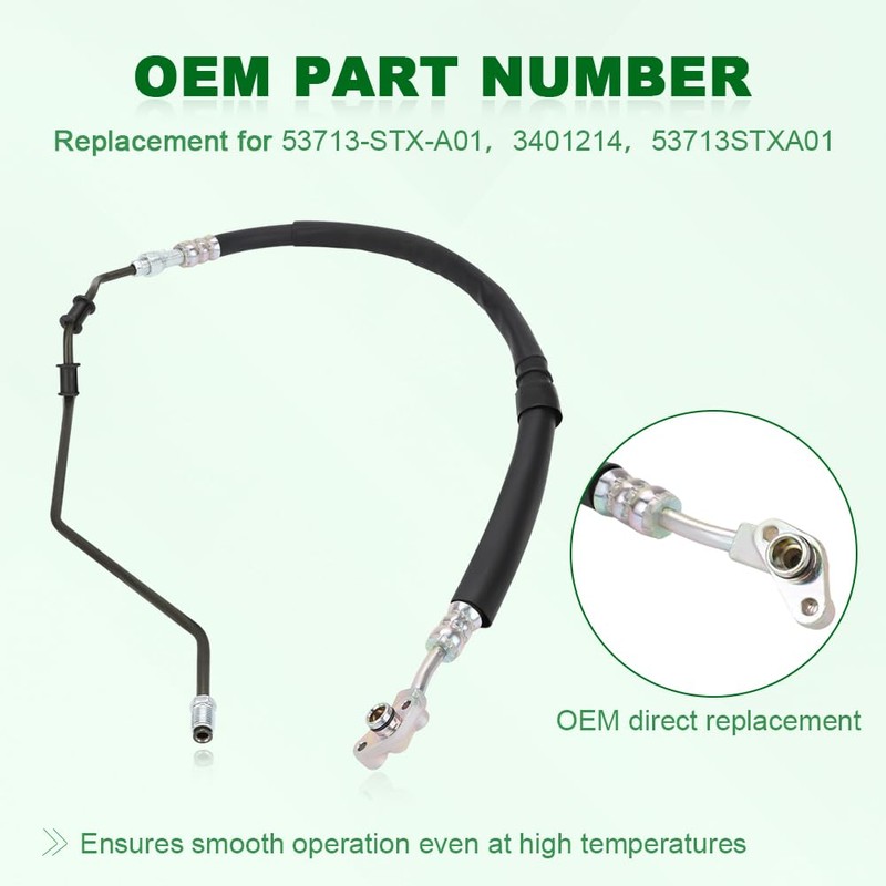 QCESEV Power Steering Pressure Hose Assembly Compatible with 2007 2008