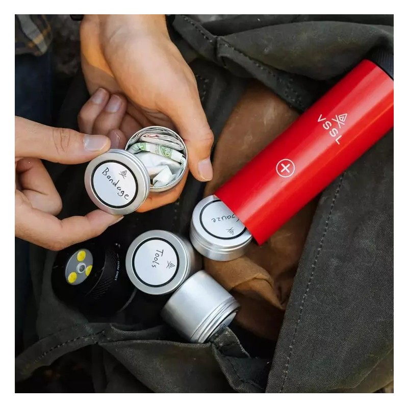 VSSL First Aid Stash w/ Light and Compass Integrated LED