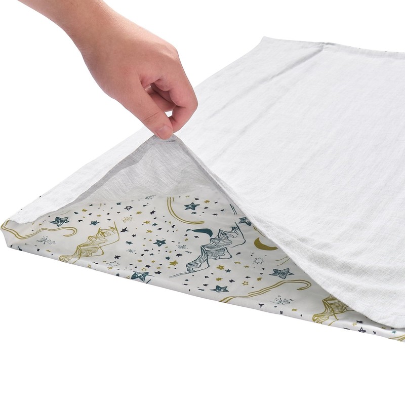 Nest Designs Bamboo Toddler Pillow and Pillowcase | Stars White/Medium