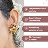 Tarinika Brass Navaratna Floral Stud Earrings - Indian Earrings for