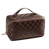 Jarsense Large Capacity Travel Cosmetic Bag, PU Leather Waterproof Layered