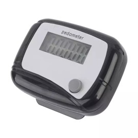 걸음수측정기 허리춤 미니 만보계 어른신 만보기 [블랙] Mini Pedometer Waist Belt Step Counter for Adults [Black]