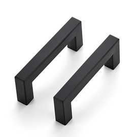 Ravinte 15 Pack Kitchen Door Handles Black Handles for Cupboards 76mm Cupboard Pulls Kitchen Cabinet Pulls Square Bar Wardrobe Hardware Cabinet Door Hardware