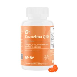 B-FIT B - Coenzima Q10 - A base de Omega 3, 6 y 9 - Suplemento Natural con Aceite de Linaza y Biotina - 60 Cápsulas Blandas - Calidad y Pureza
